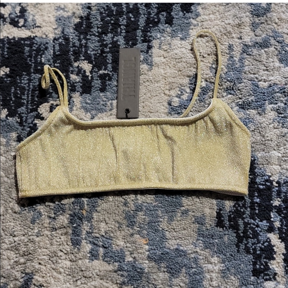 Gold Sparkle Triangl Bikini